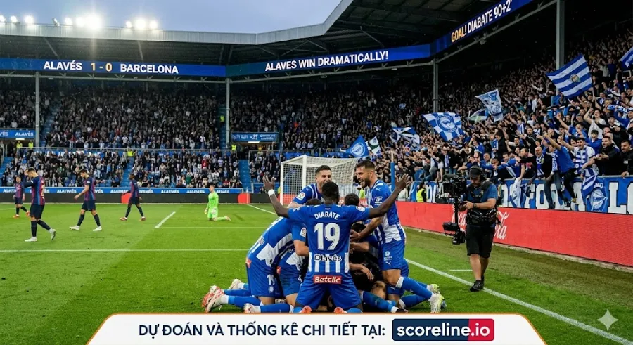 Alaves 1-0 Barcelona: Diabate ghi bàn phút bù giờ giật 3 điểm trên sân nhà