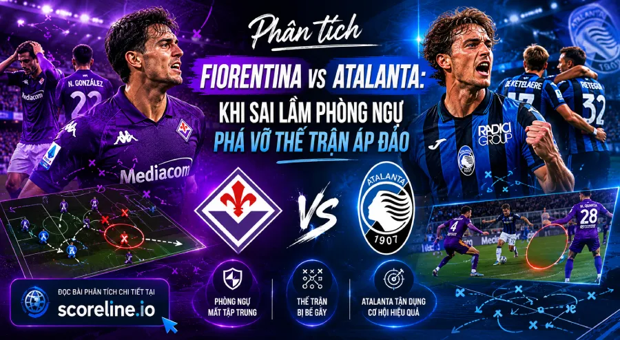 Phân tích Fiorentina vs Atalanta: Khi sai lầm phòng ngự phá vỡ thế trận áp đảo