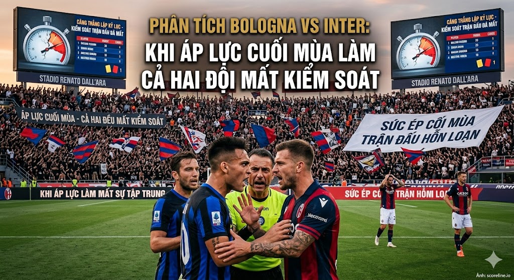 Phân tích Bologna vs Inter: Khi áp lực cuối mùa làm cả hai đội mất kiểm soát
