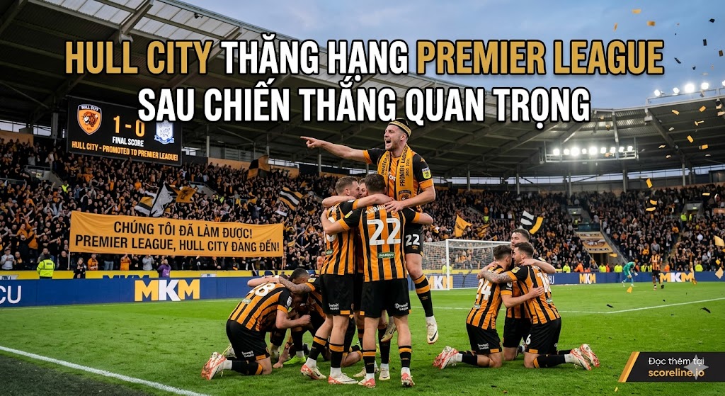 Hull City thăng hạng Premier League sau chiến thắng quan trọng