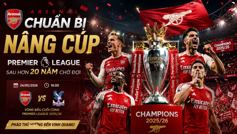Arsenal Trước Ngưỡng Cửa Vinh Quang: Đêm Cả Một Thế Hệ Chờ Đợi