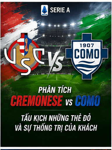 Phân tích Cremonese vs Como: Tấu kịch những thẻ đỏ và sự thống trị của khách