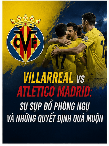 Phân tích Villarreal vs Atletico Madrid: Sự sụp đổ phòng ngự và những quyết định quá muộn