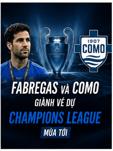 Fabregas và Como giành vé dự Champions League mùa tới
