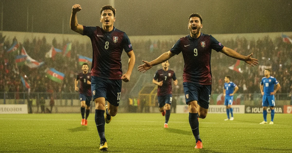 Azerbaijan 2-1 San Marino: Dashdamirov và Dadashov lật ngược thế trận