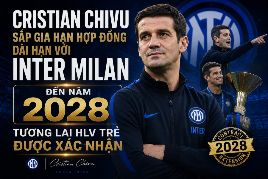 Cristian Chivu sắp gia hạn hợp đồng dài hạn với Inter Milan đến năm 2028 — Tương lai HLV trẻ được xác nhận