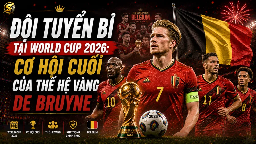Bỉ tại World Cup 2026: Đội hình, HLV, lịch thi đấu & cơ hội vô địch