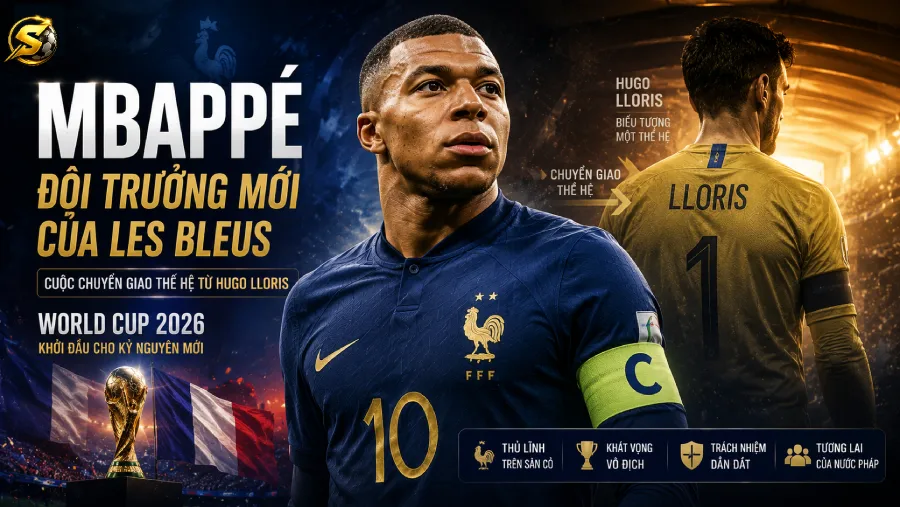 Kylian Mbappé đeo băng đội trưởng Pháp tại WC 2026: Cuộc chuyển giao thế hệ từ Hugo Lloris