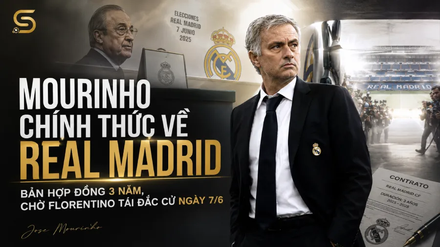 Mourinho chính thức về Real Madrid: Bản hợp đồng 3 năm, chờ Florentino tái đắc cử ngày 7/6