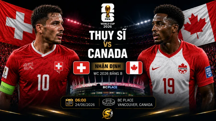 Thụy Sĩ vs Canada - World Cup 2026 match preview
