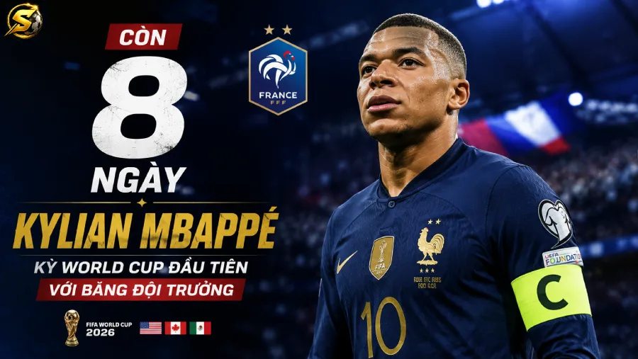 Còn 8 ngày: Kylian Mbappé — kỳ World Cup đầu tiên với băng đội trưởng